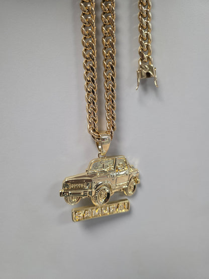 Bello Charm de Jeep Samurai Stainless Steel + Cadena 10mm  (1 Año de Garantía)