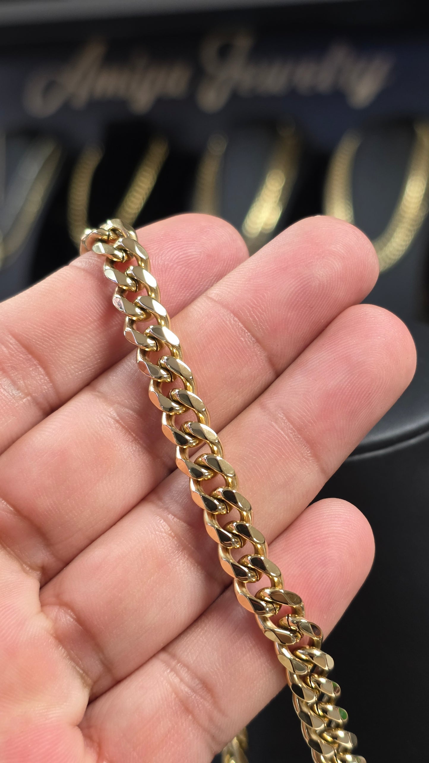 Set 8mm x 22" + Brazalete 8"  Stainless Steel PVD Premium       (2 Años de Garantía)