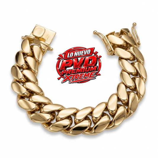 New PVD Premium Xtreme Brazalete 24mm Hechas a mano Eslabón Pegado