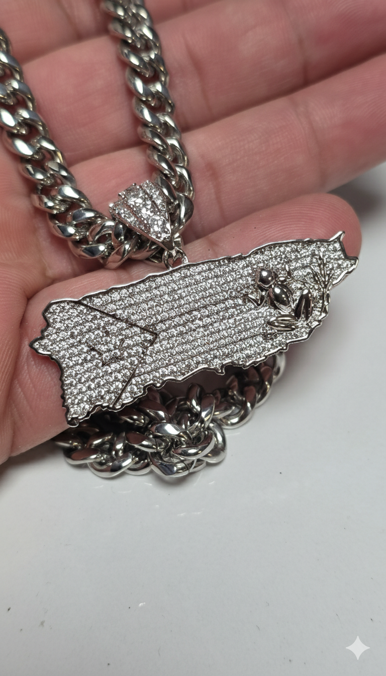Bello Charm de Puerto Rico  Stainless Steel (Plateado)
