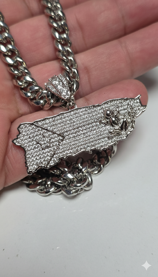 Bello Charm de Puerto Rico  Stainless Steel (Plateado)