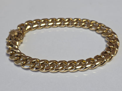 Brazalete Miami Cuban 10MM x 8.5" PVD, 1 Año de Garantía