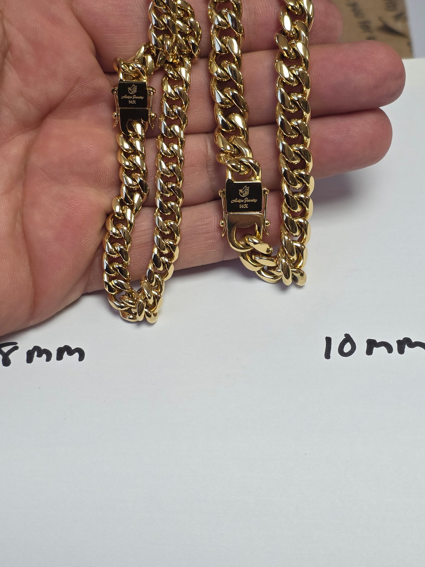 Brazalete Miami Cuban 8MM  PVD, 1 Año de Garantía