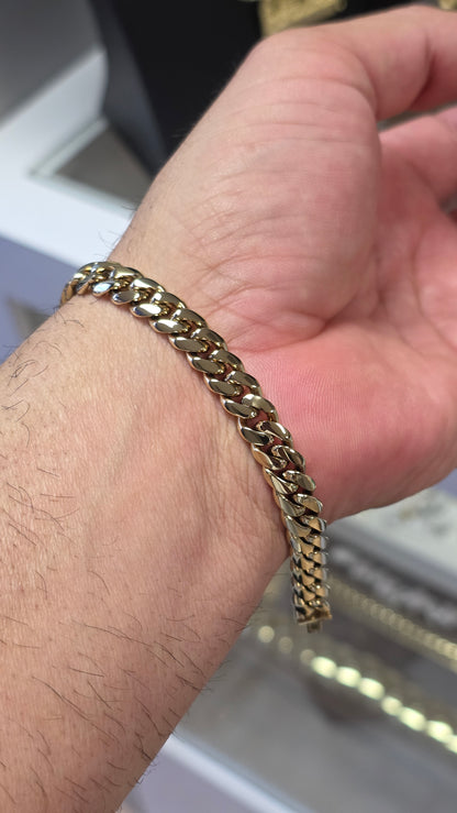 Miami Cuban 8MM                       PVD PREMIUM Plus Hechas a Mano  (Eslabón Pegado)                 1 Año de Garantía