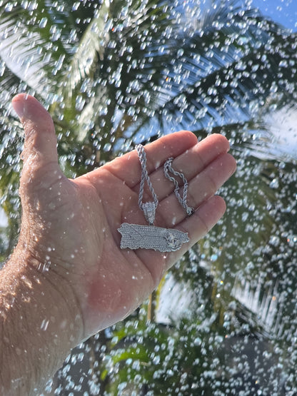 Bello Charm de Puerto Rico  Stainless Steel (Plateado)
