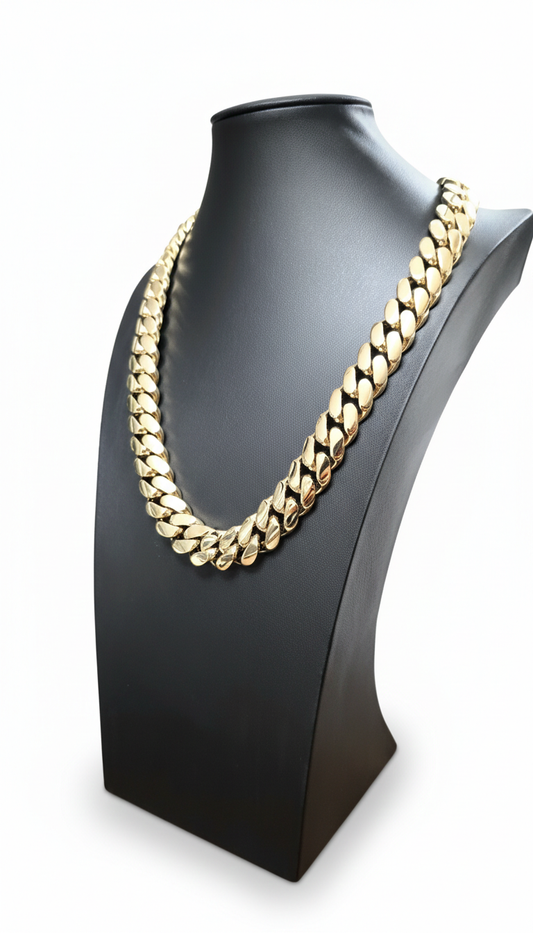 Miami Cuban 18MM                  PVD PREMIUM Hechas a Mano  (Eslabón Pegado)