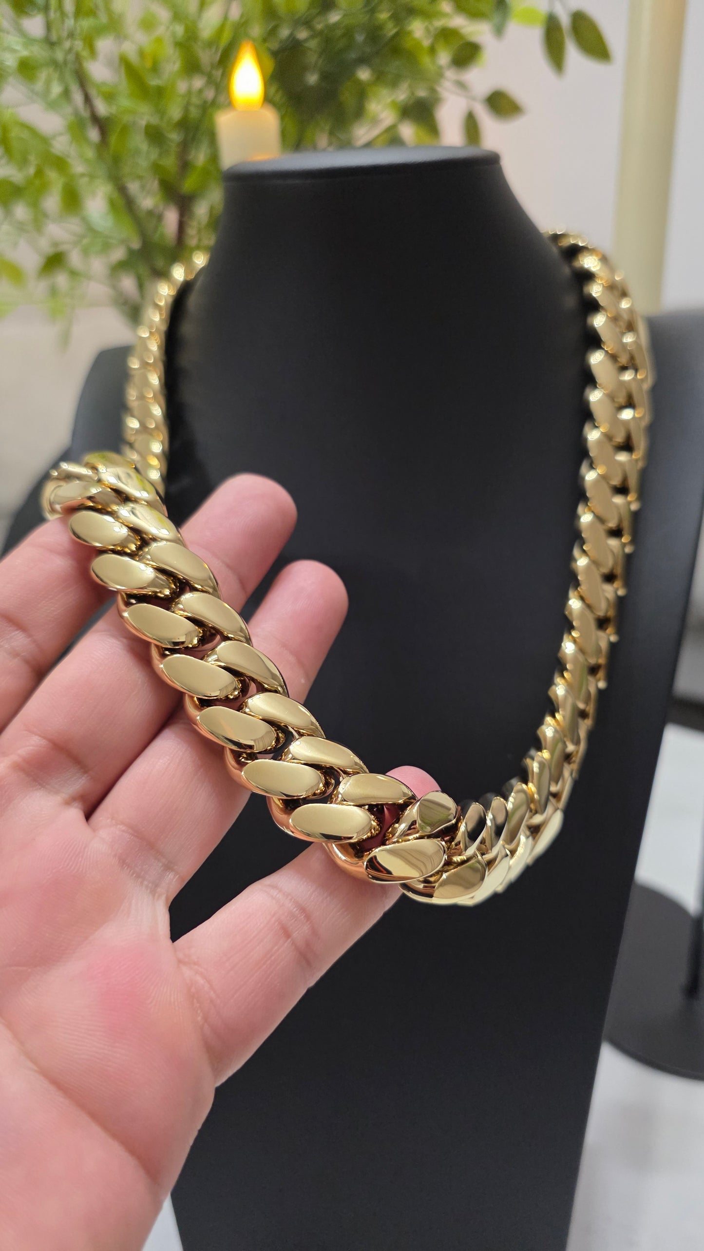 Miami Cuban 20MM                  PVD PREMIUM Hechas a Mano  (Eslabón Pegado)